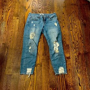 Blue ripped jeans. In great condition. Only worn a few times. Brand - JBD